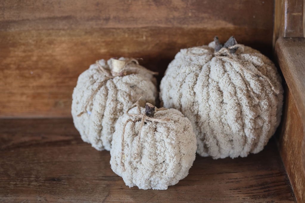 Knit Pumpkins by Sand & Pine