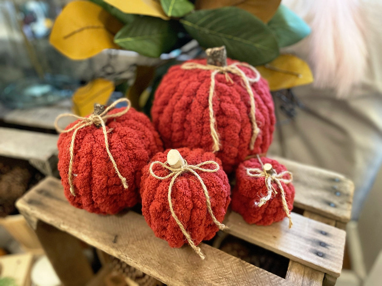 Knit Pumpkins by Sand & Pine