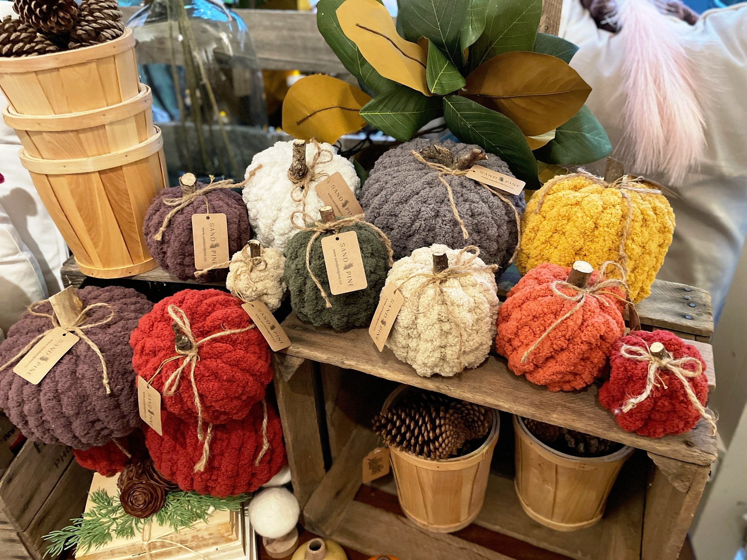 Knit Pumpkins by Sand & Pine