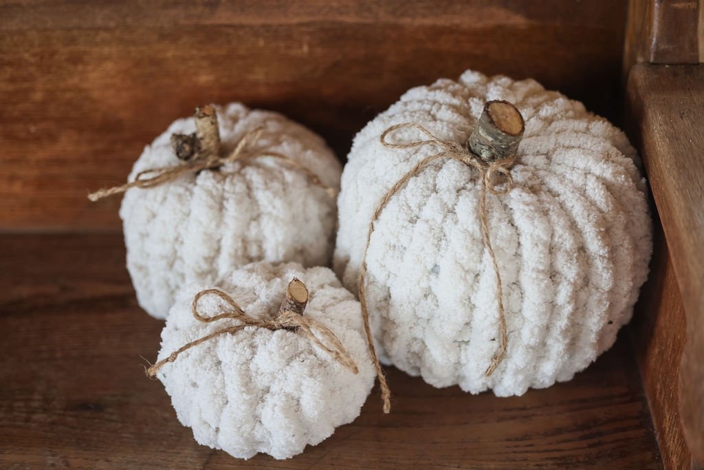 Knit Pumpkins by Sand & Pine
