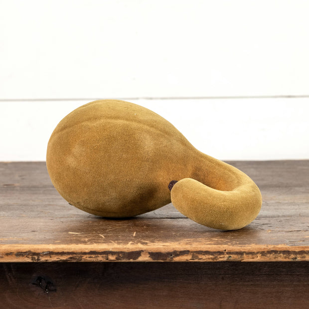 11.5" GREEN FLOCKED GOURD