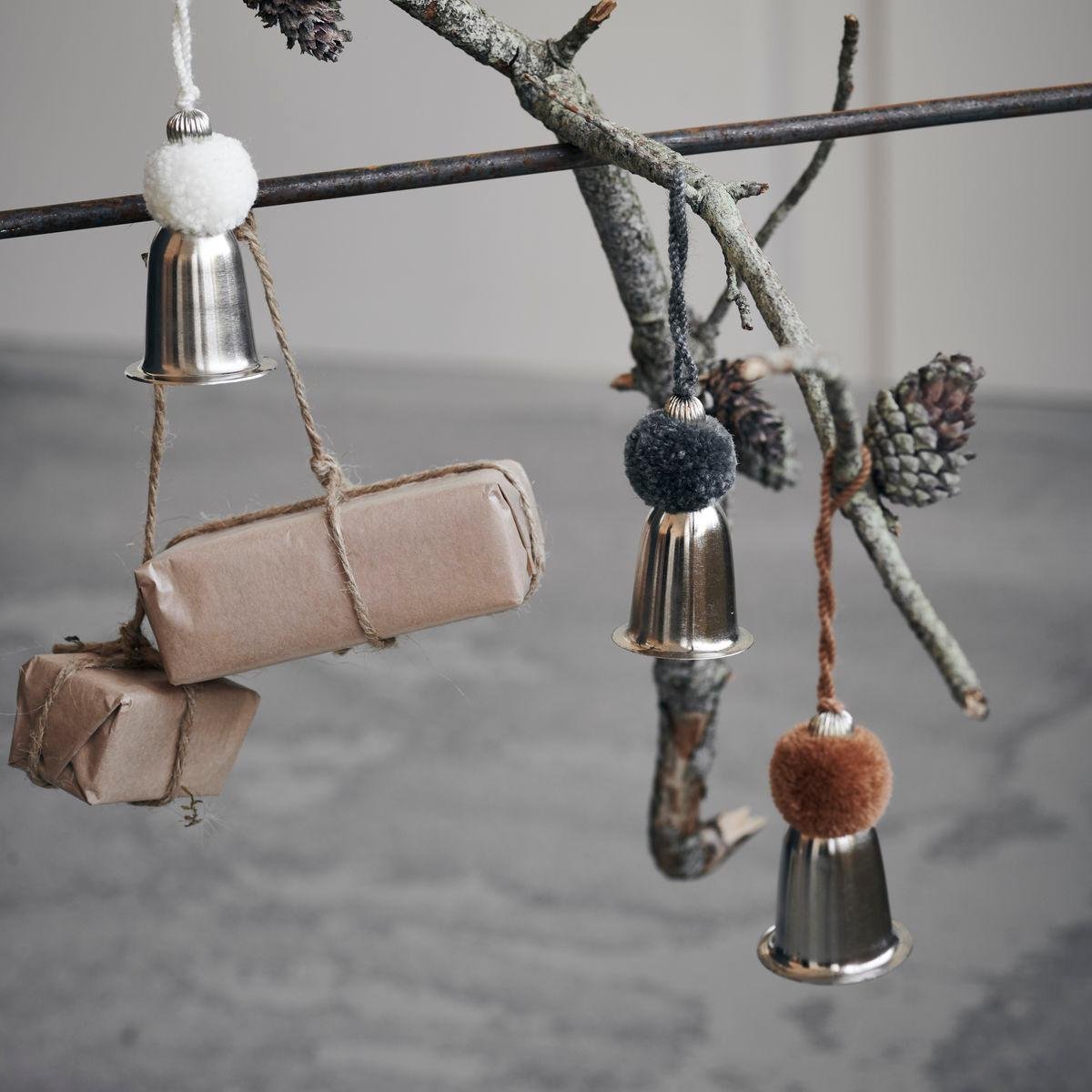 Silver Finish Bells, Assorted 3 Colors