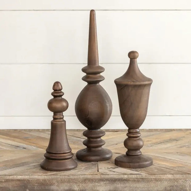 9.25" Wooden Finial