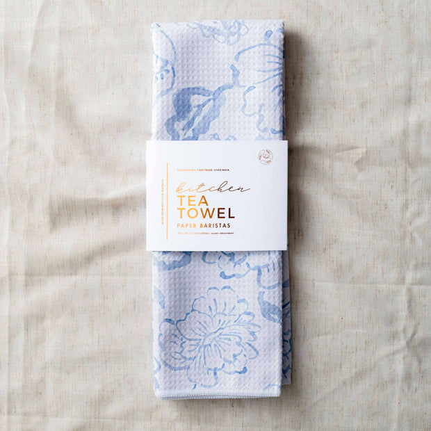 French Flowers Kitchen| Recycled Microfiber Waffle Tea Towel