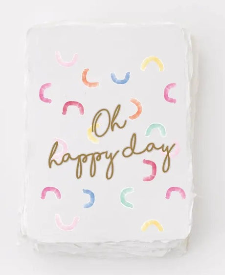 Front-"Oh Happy Day" Birthday Celebration Friend Greeting Card