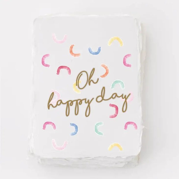 Front-"Oh Happy Day" Birthday Celebration Friend Greeting Card