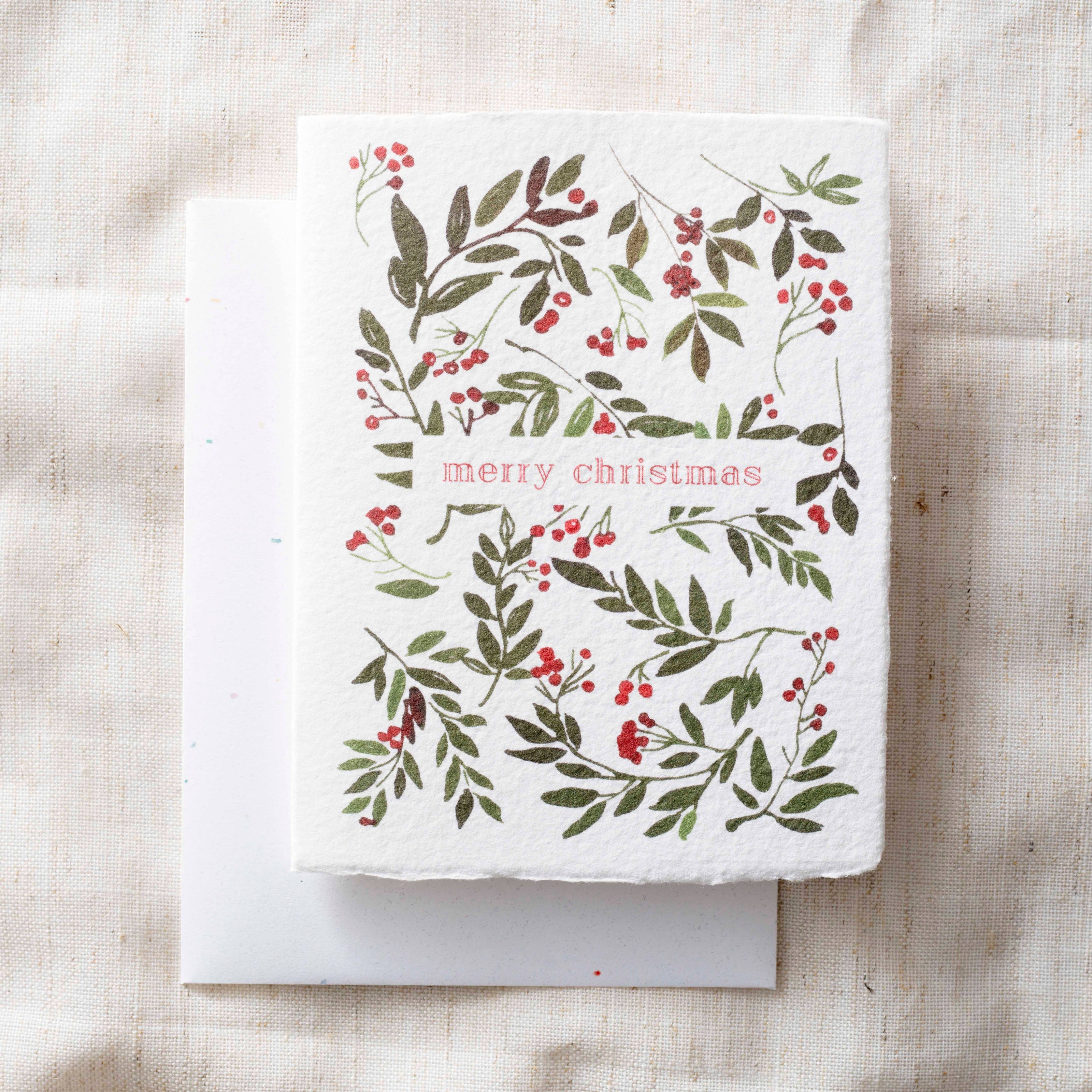 Merry Christmas | Berries Holiday Greeting Card