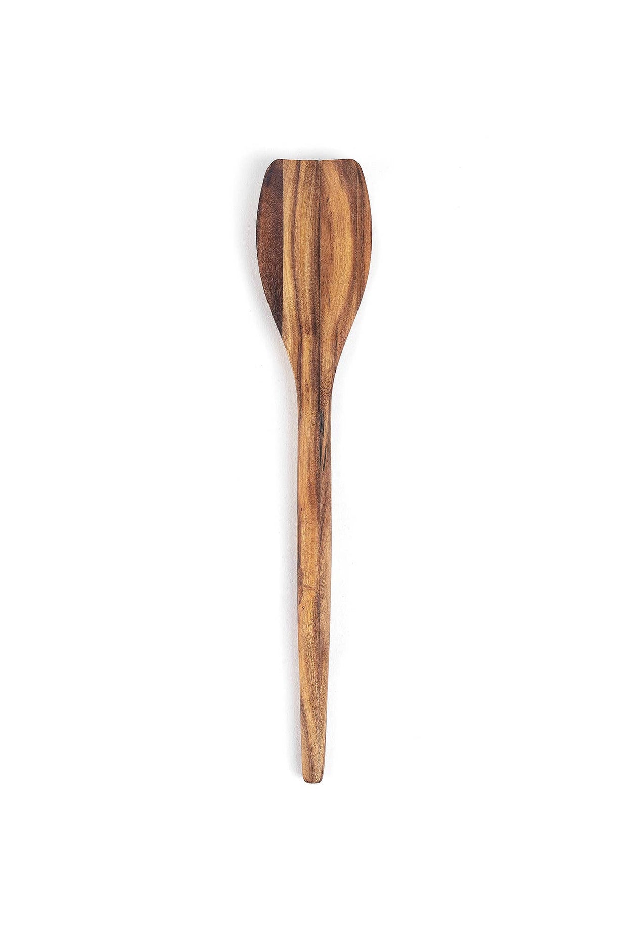 Wooden spatula on a white background