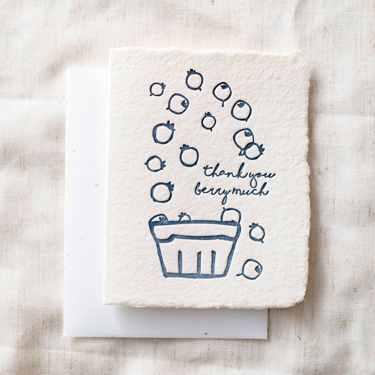 Thank You Berry Much | Blue Berry Gratitude Greeting Card