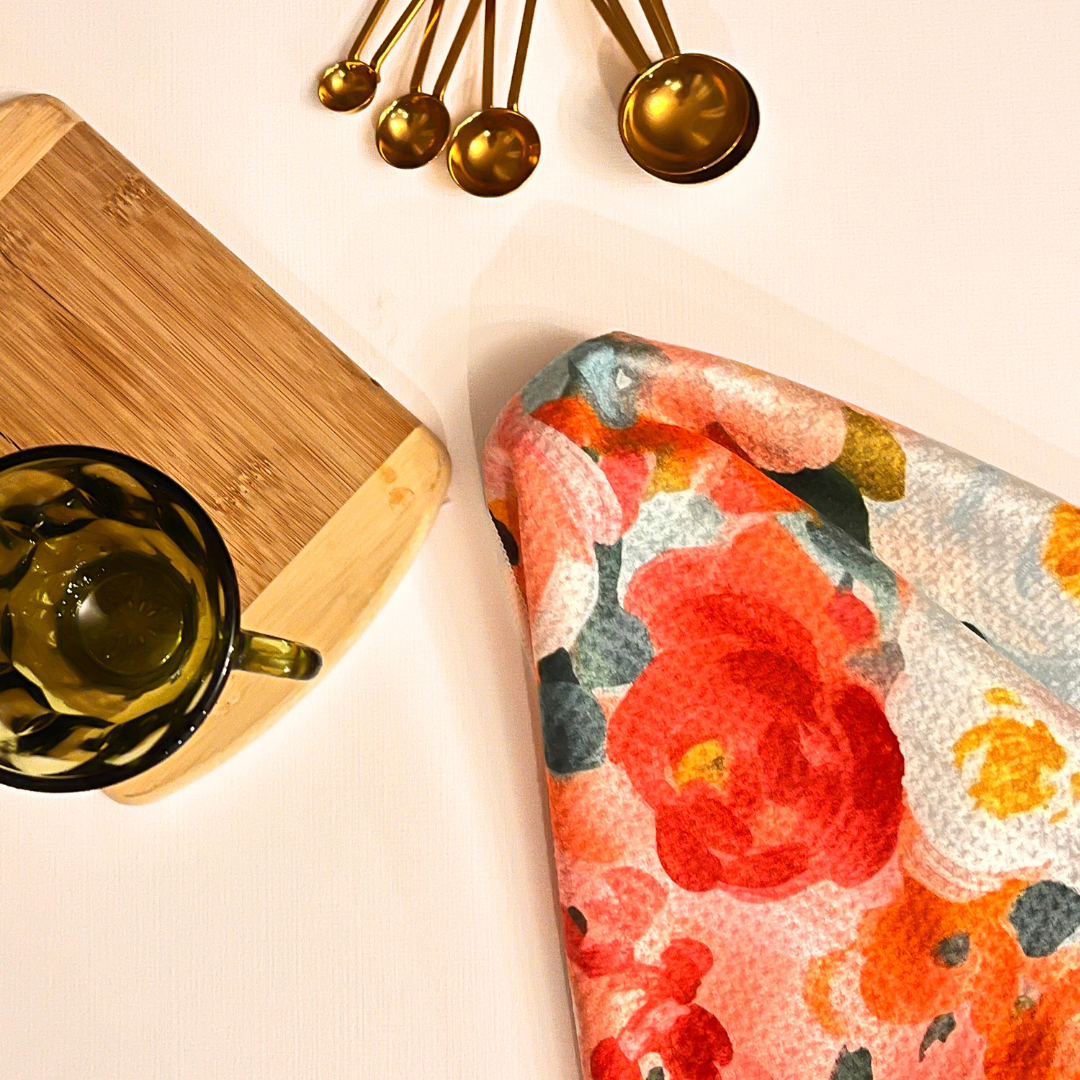 Flower Garden Kitchen | Recycle Microfiber Waffle Tea Towel