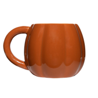 Orange mug on a white background