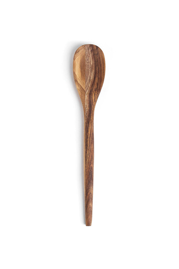 Wooden spoon on a white background