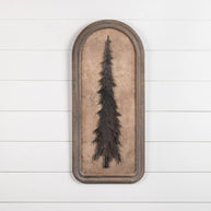 Framed Pencil Pine Silhouette Wall Decor
