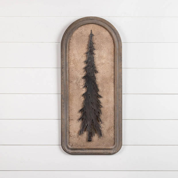 Framed Pencil Pine Silhouette Wall Decor