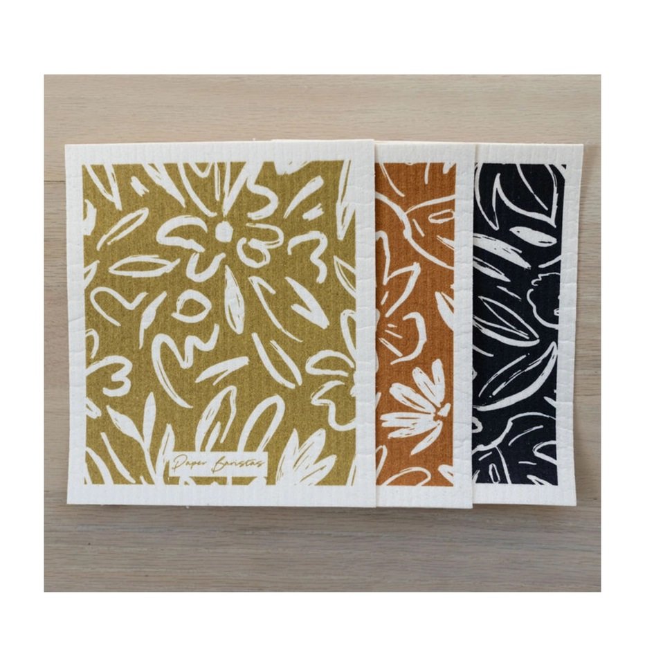 Environmentally Friendly Swedish Dishcloths: Earthy Florals
