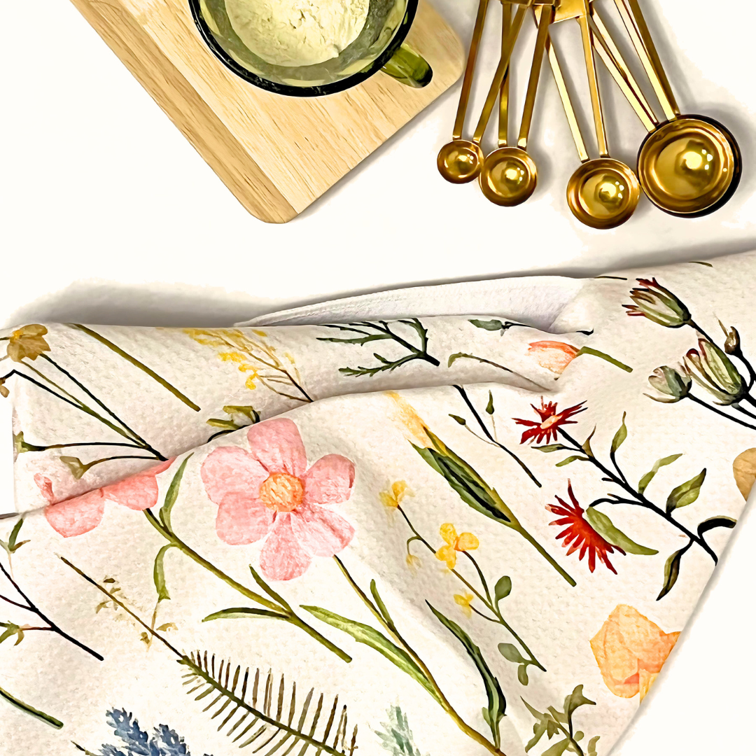 Botanical Wildflower | Recycled Microfiber Waffle Tea Towel