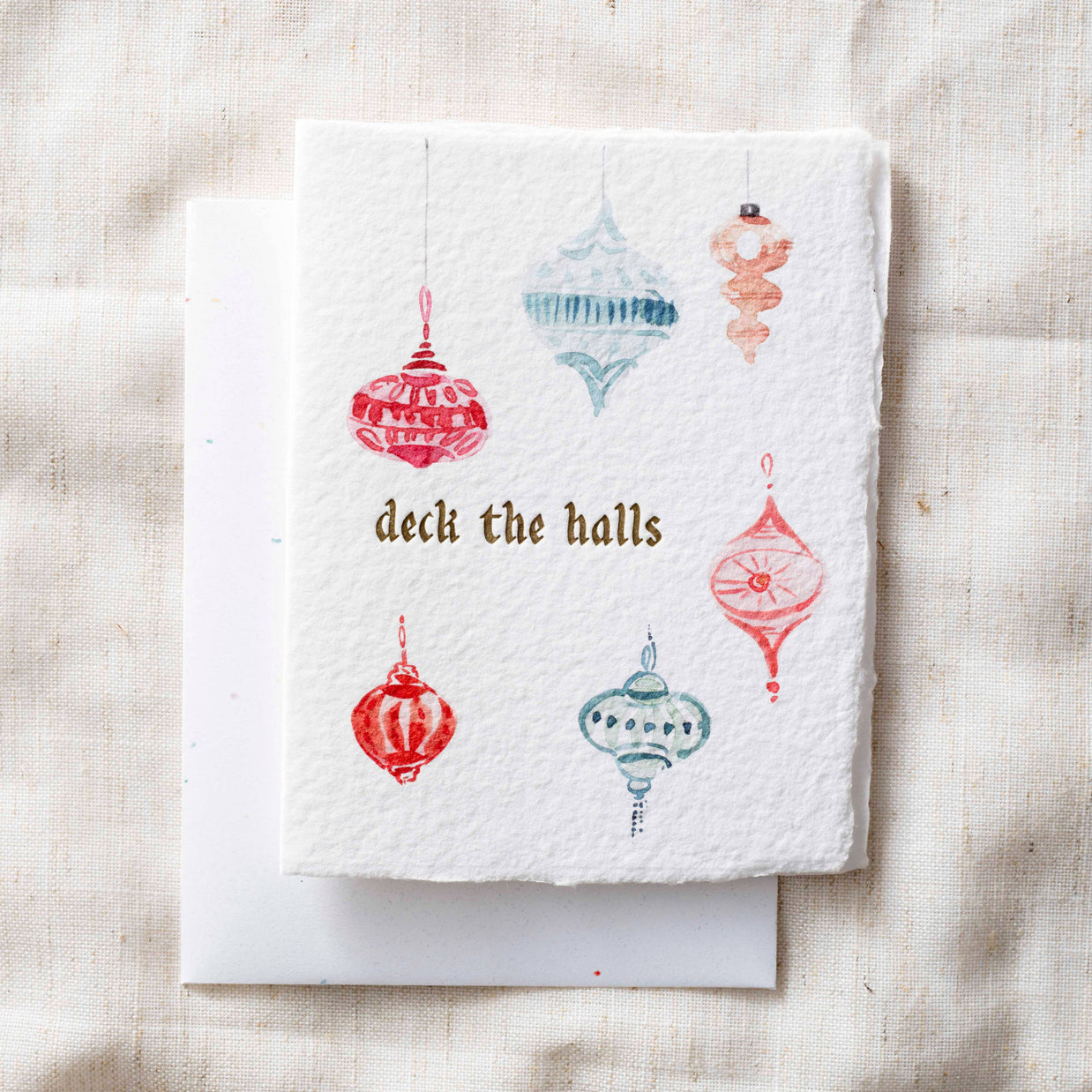 Christmas Ornaments Greeting Card | Deck the Halls Holiday