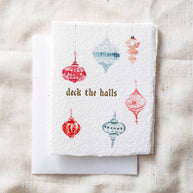 Christmas Ornaments Greeting Card | Deck the Halls Holiday