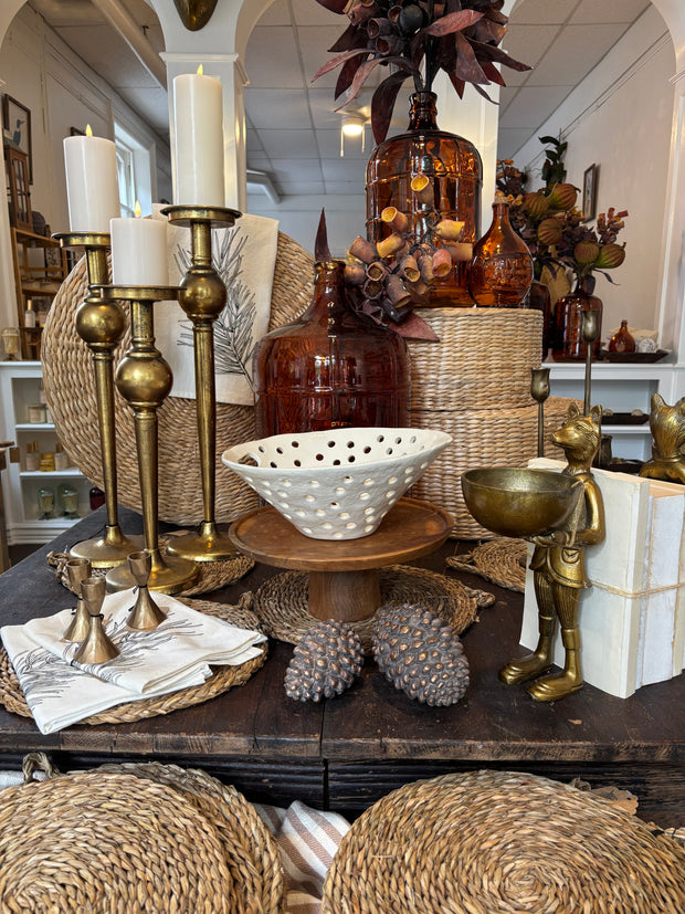 White Berry Bowl With Handles