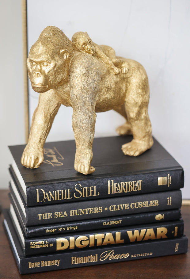 Black and Gold Book Stack