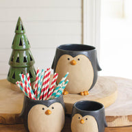 Ceramic Penguin Planters, 3 sizes