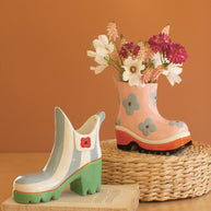 Ceramic Rubber Boot Vases, 2 styles