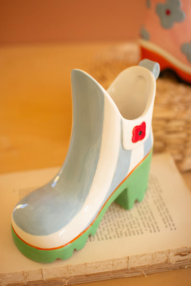 Ceramic Rubber Boot Vases, 2 styles
