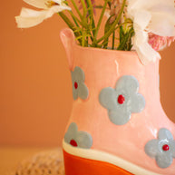 Ceramic Rubber Boot Vases, 2 styles