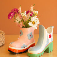 Ceramic Rubber Boot Vases, 2 styles