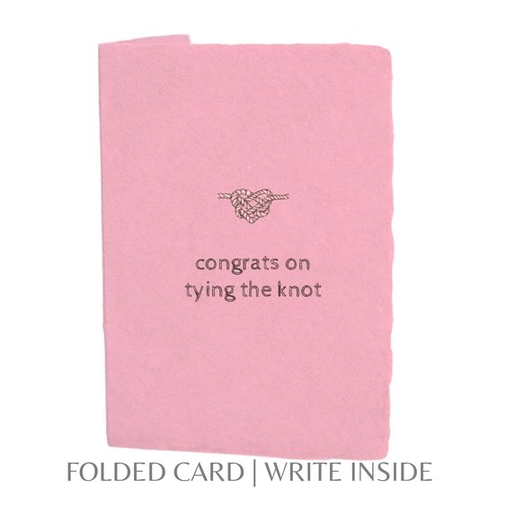 Front-"Congrats on Tying the Knot" Greeting Card
