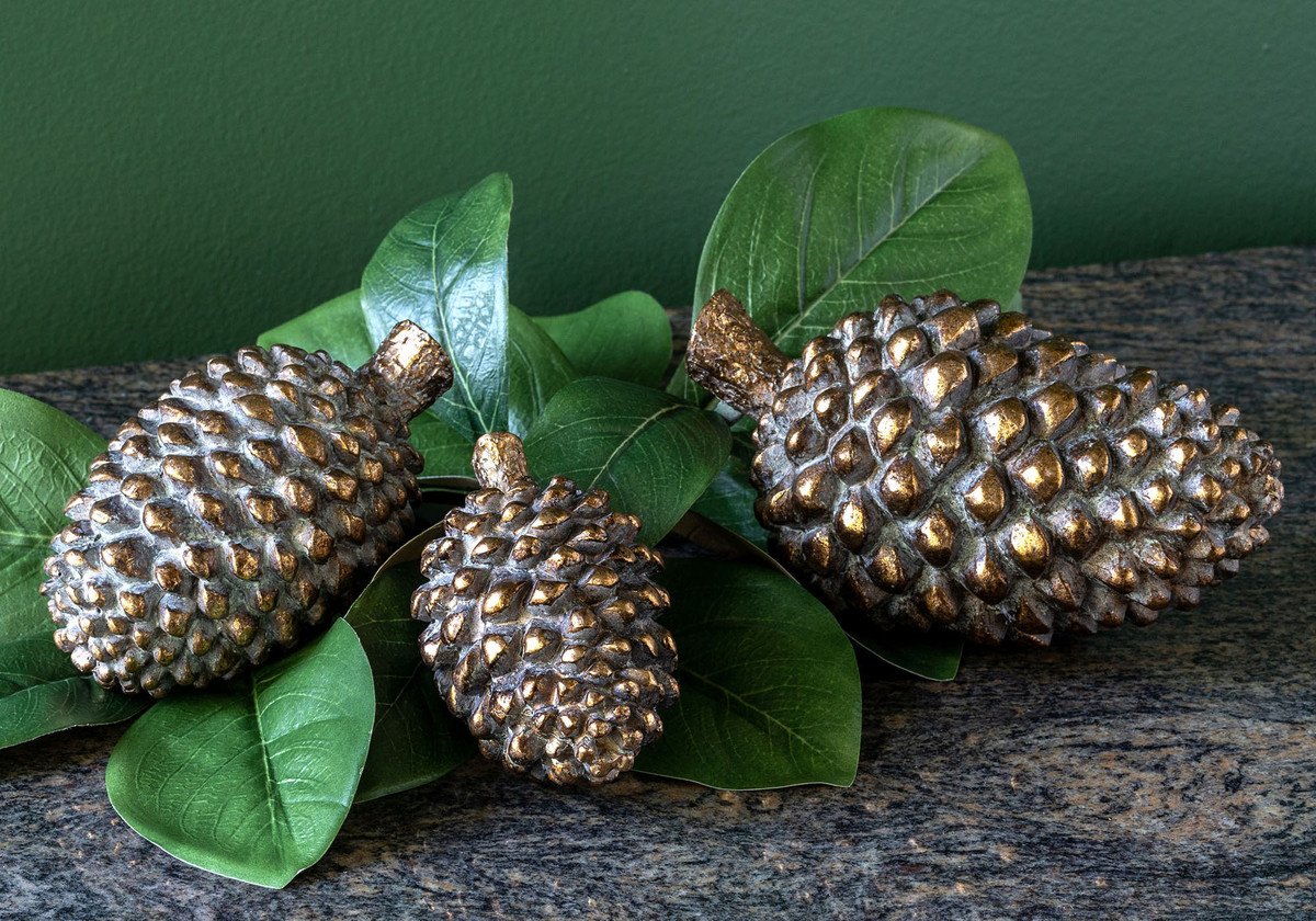 Large Bronze Pine Cones