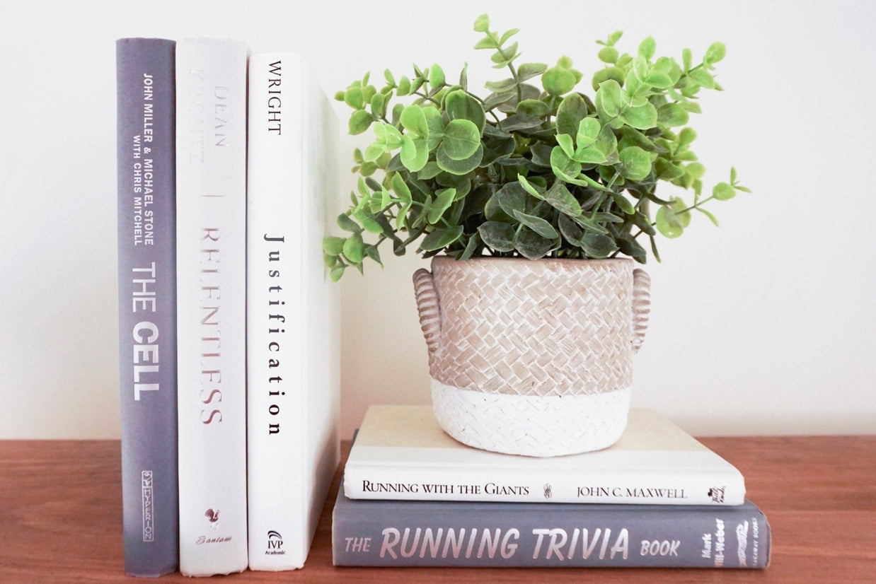 Gray and White Curated Books, Set of Five