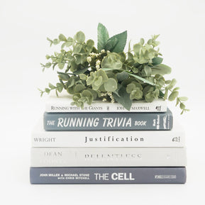 Gray and White Curated Books, Set of Five