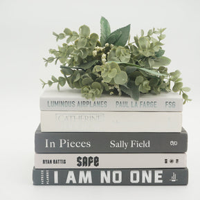 Gray and White Curated Books, Set of Five