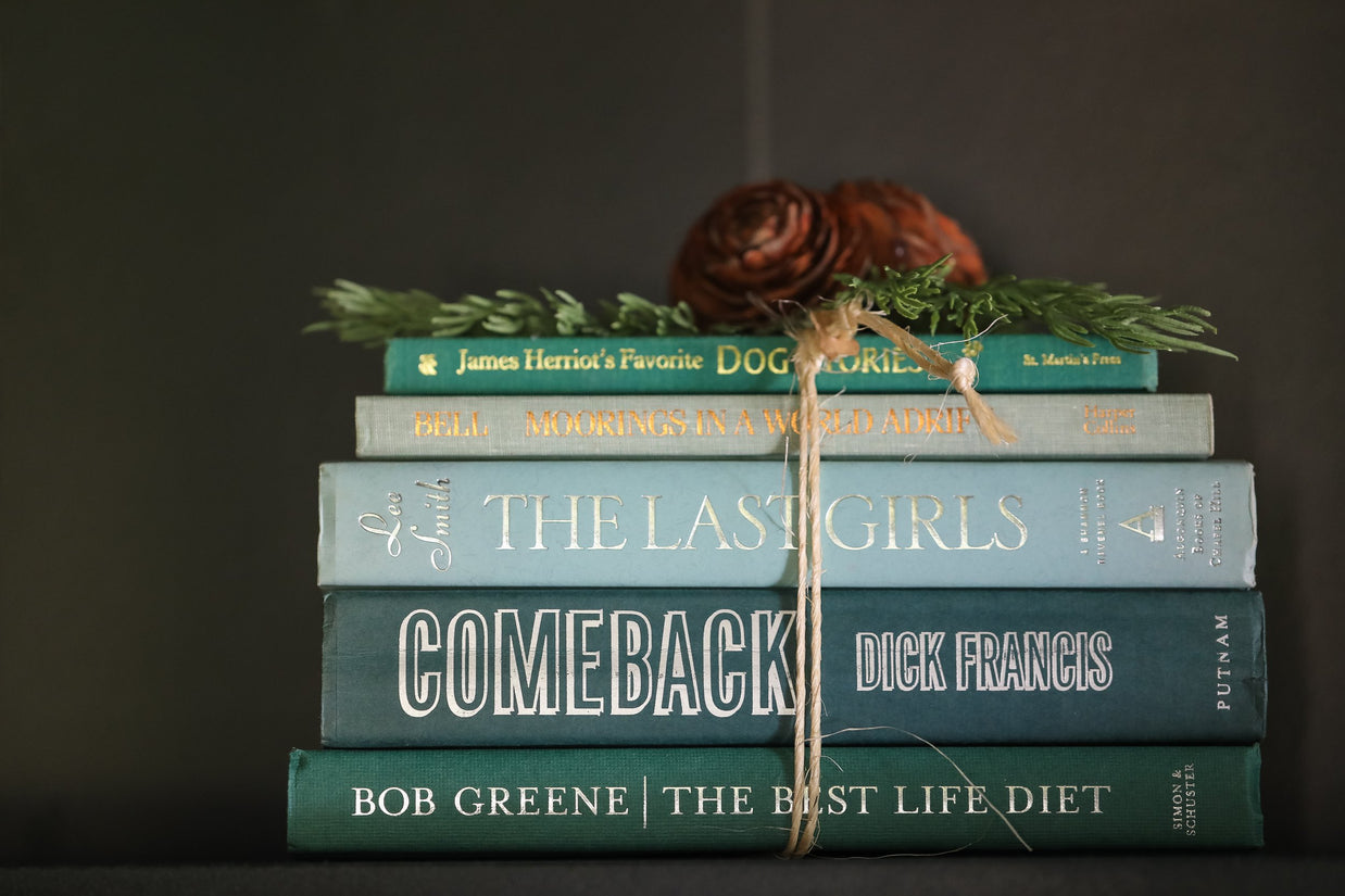 Green Curated Books, Set of Five