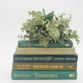 Green Curated Books, Set of Five