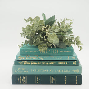 Green Curated Books, Set of Five
