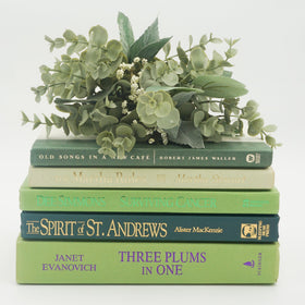 Green Curated Books, Set of Five
