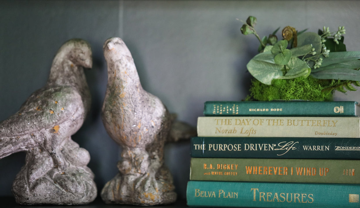 Green Curated Books, Set of Five