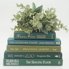 Green Curated Books, Set of Five