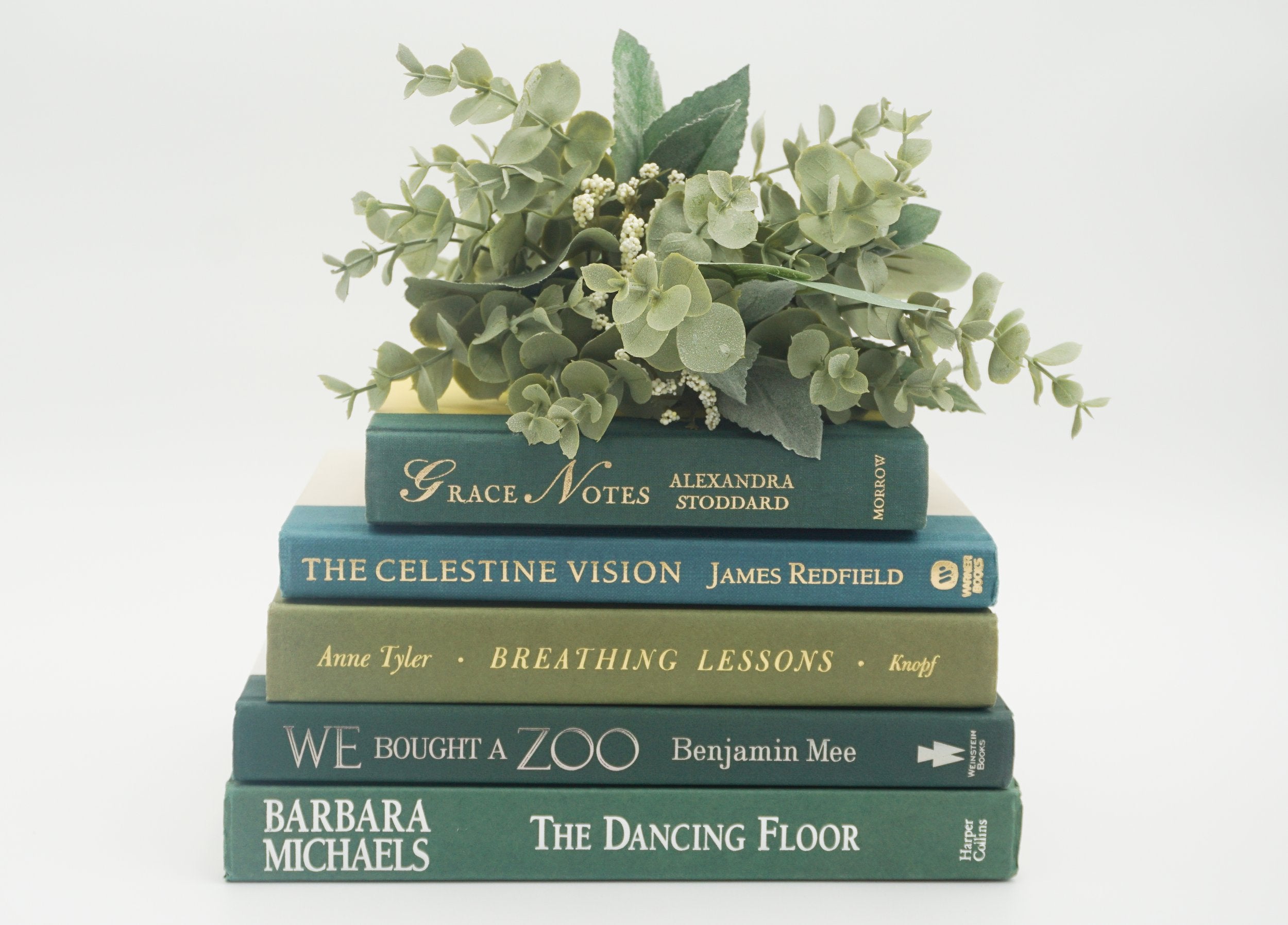 Green Curated Books, Set of Five