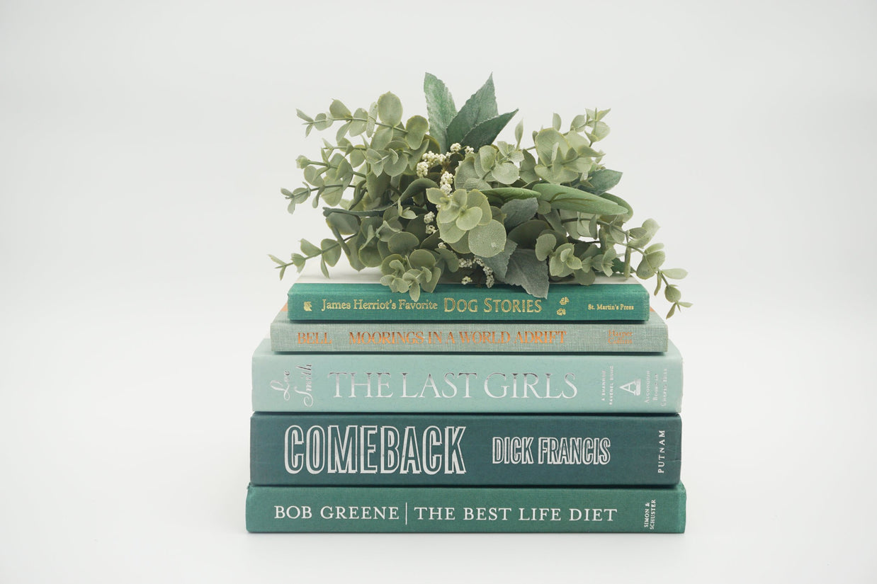 Green Curated Books, Set of Five