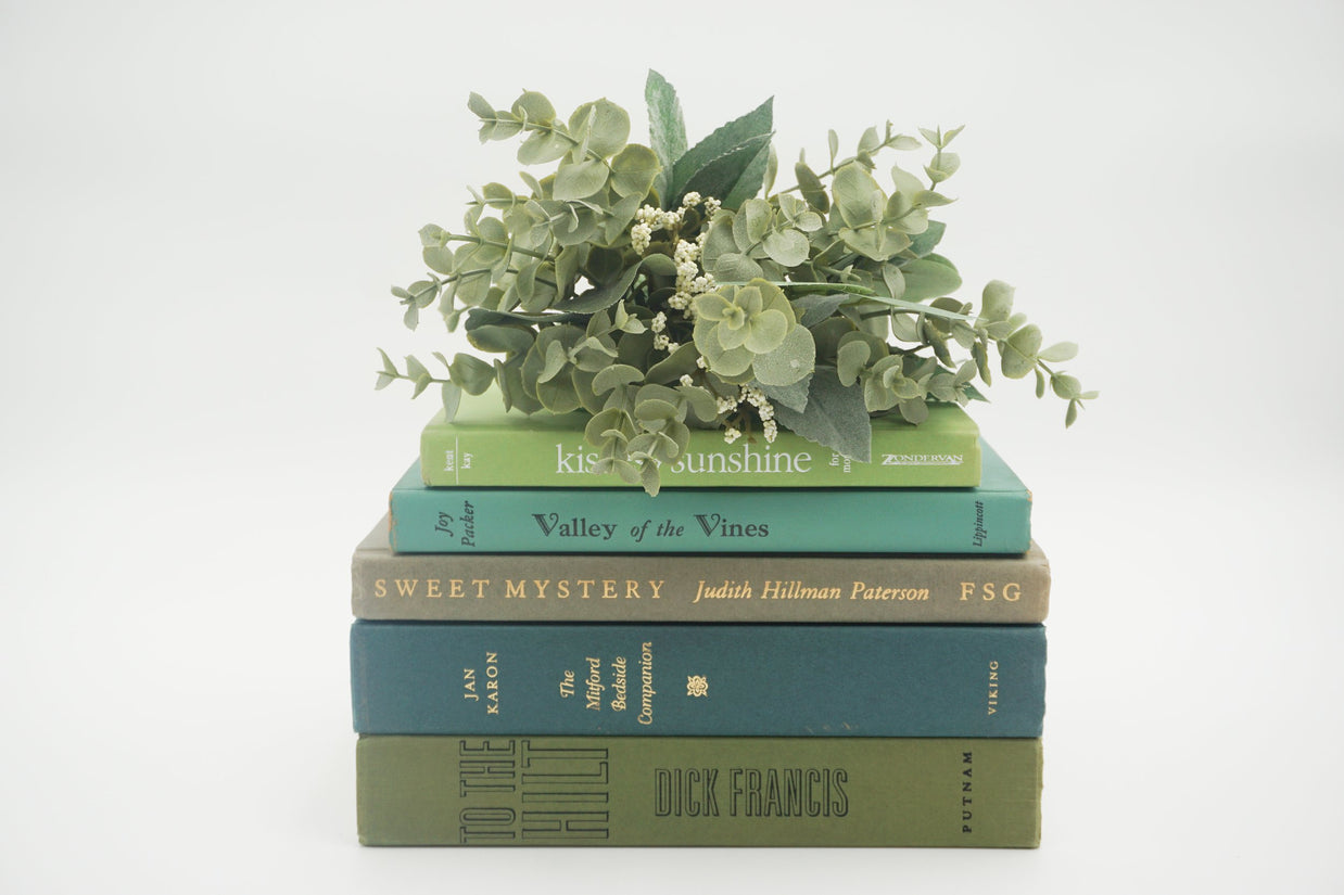 Green Curated Books, Set of Five