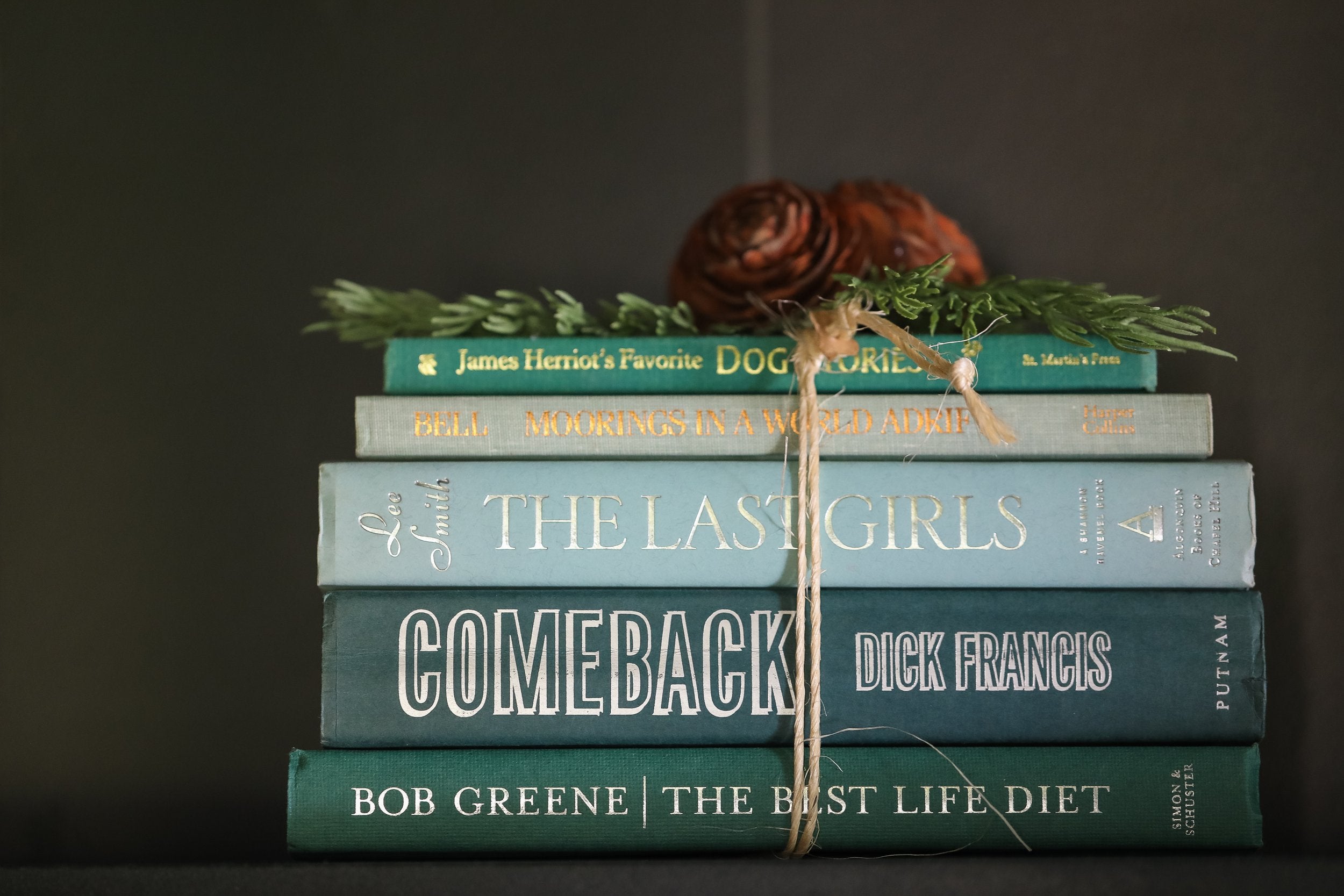 Green Curated Books, Set of Five