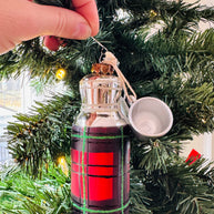 Plaid Thermos Ornament