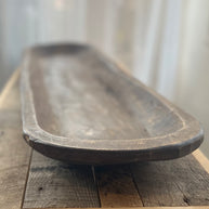 Large wooden long oval aged wood board. 