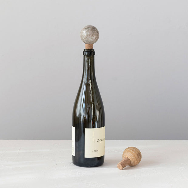 Marble and Cork Bottle Stoppers