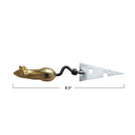Mouse and Cheese Shaped Cheese Knife with Dimensions