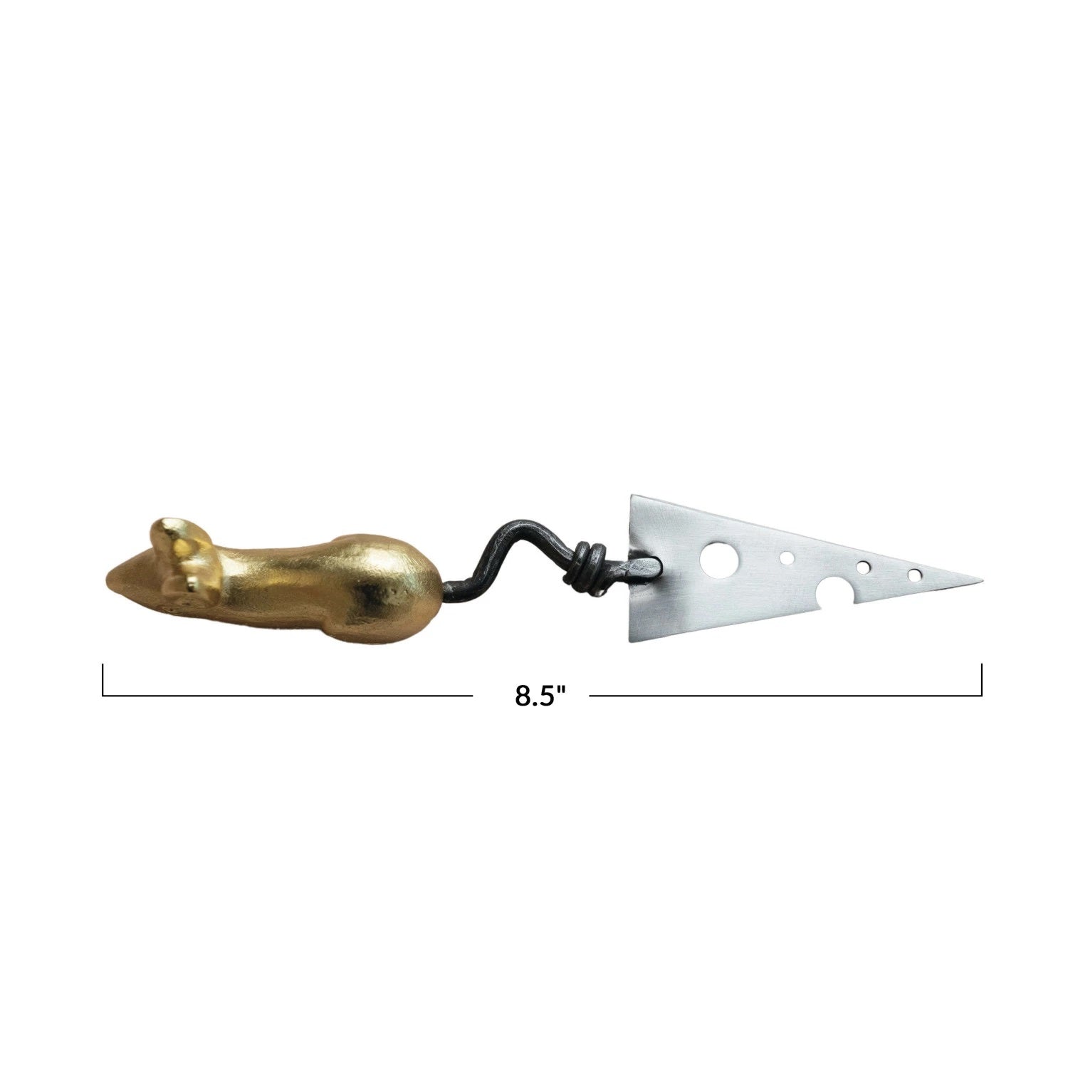 Mouse and Cheese Shaped Cheese Knife with Dimensions