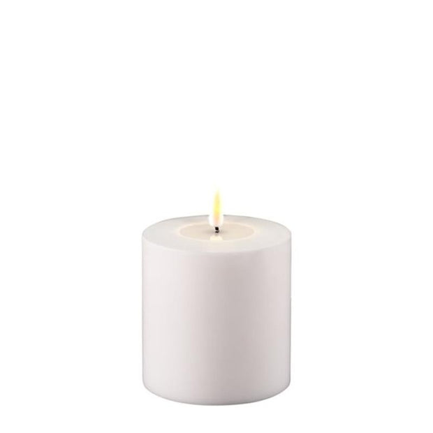 White Outdoor Electric LED Candle, 4x4in